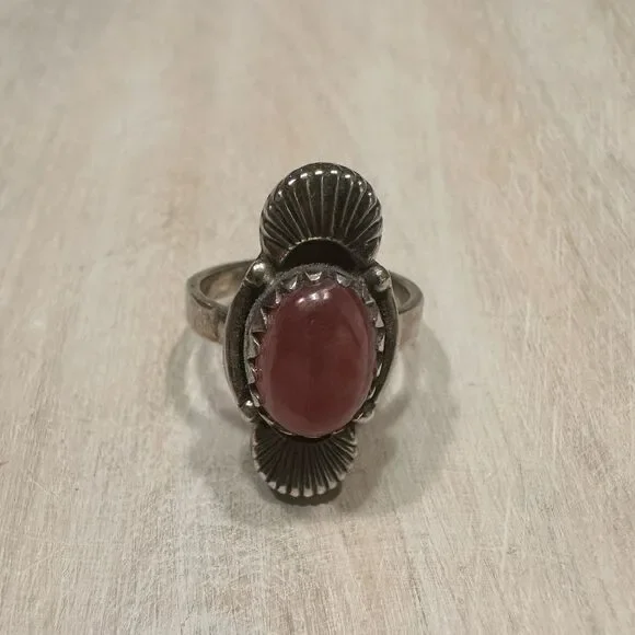 š
ŗPinkāRhodoāSterlingĀ SilverāRing - Picture 2 of 3